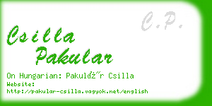 csilla pakular business card